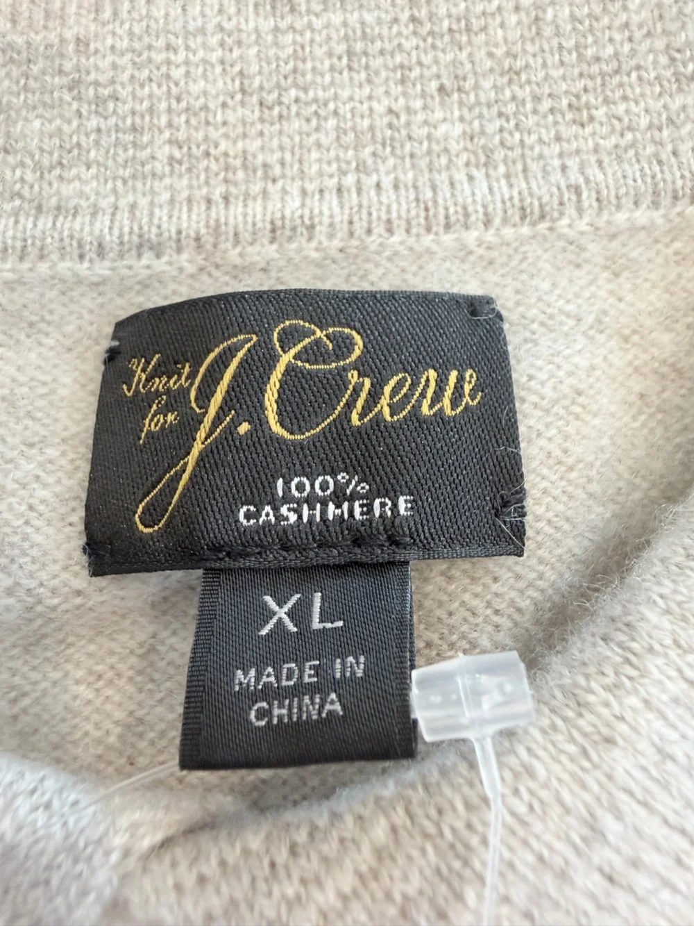 NWT J.Crew Cashmere Collared Sweater Polo Heather Birch XL $228